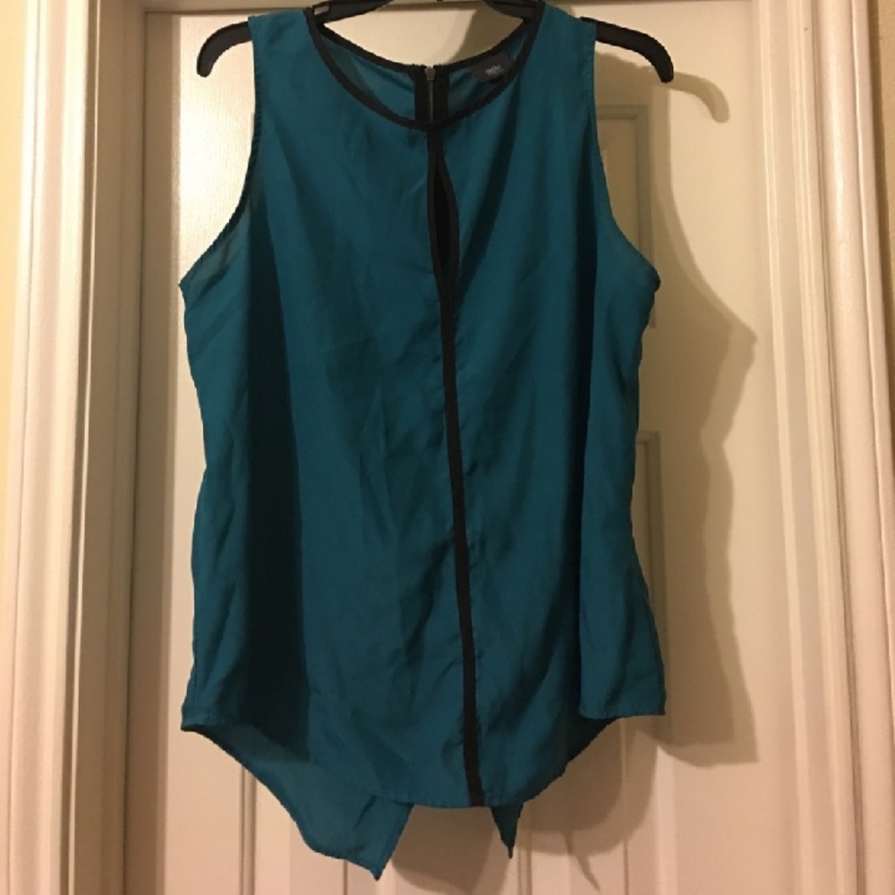 Teal Keyhole Top